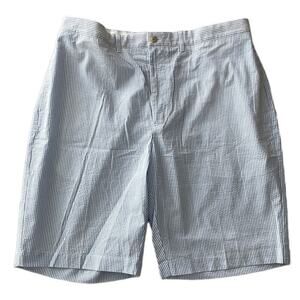 Polo by Ralph Lauren Seersucker Flat Front Shorts, Size 38